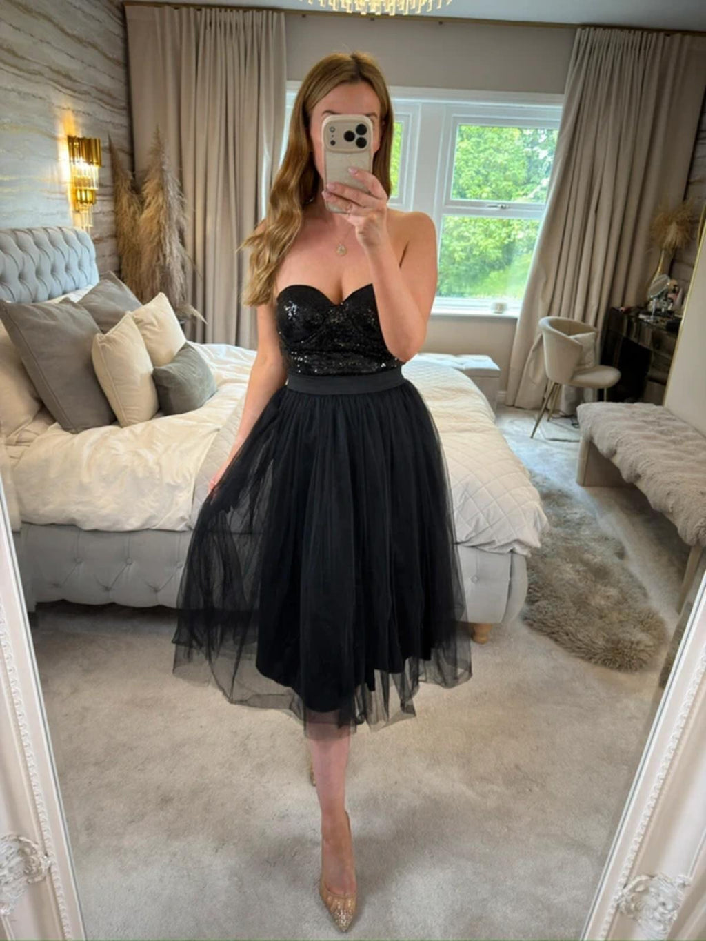 Rare London Limited Edition Black Sequin Tutu Tulle Dress XS