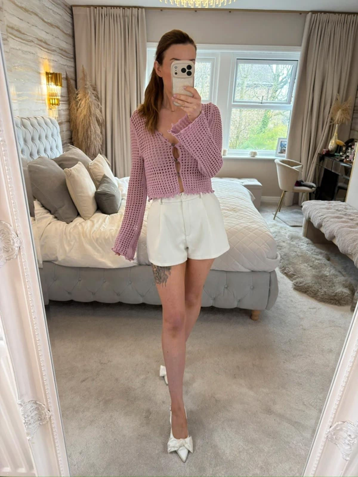 River Island Purple Crochet Cardigan 10