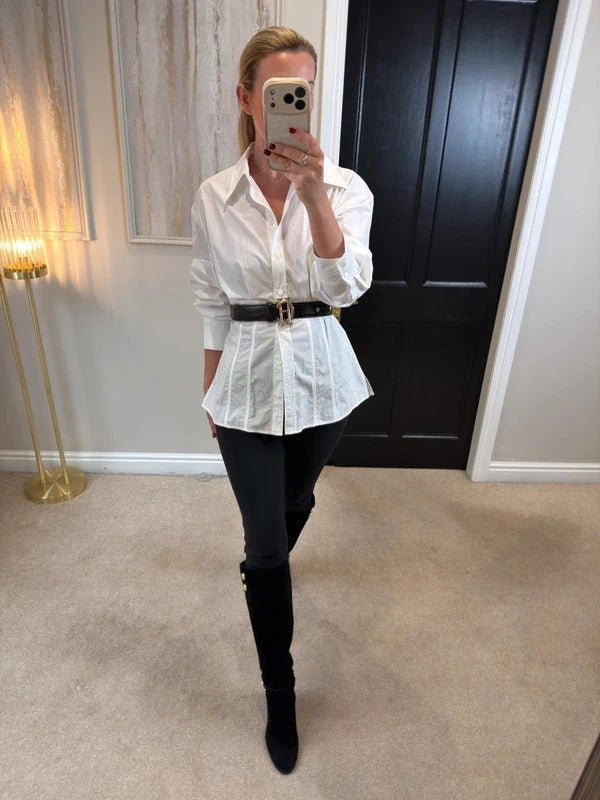 BNWT & Other Stories White Cinched Shirt 10