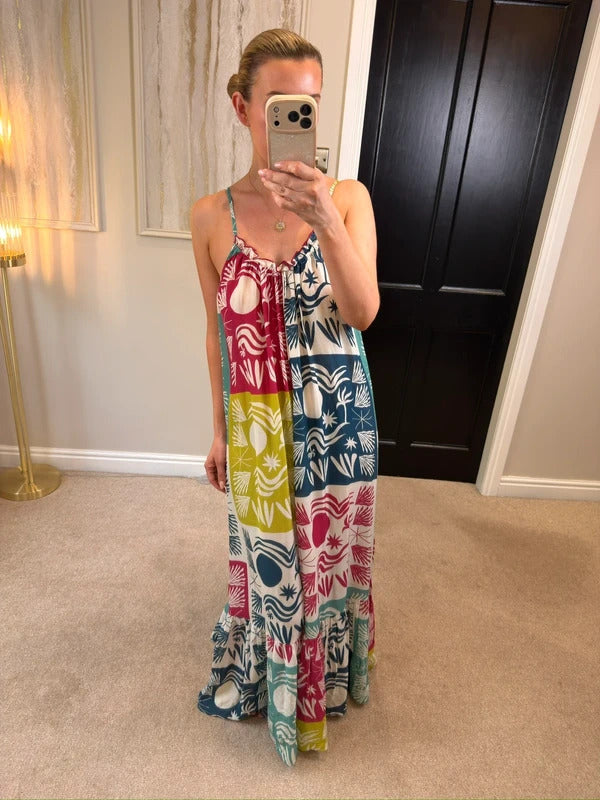 BNWT Anthropologie The Malika Gauze Maxi Dress by Celandine Daniella Manini XS