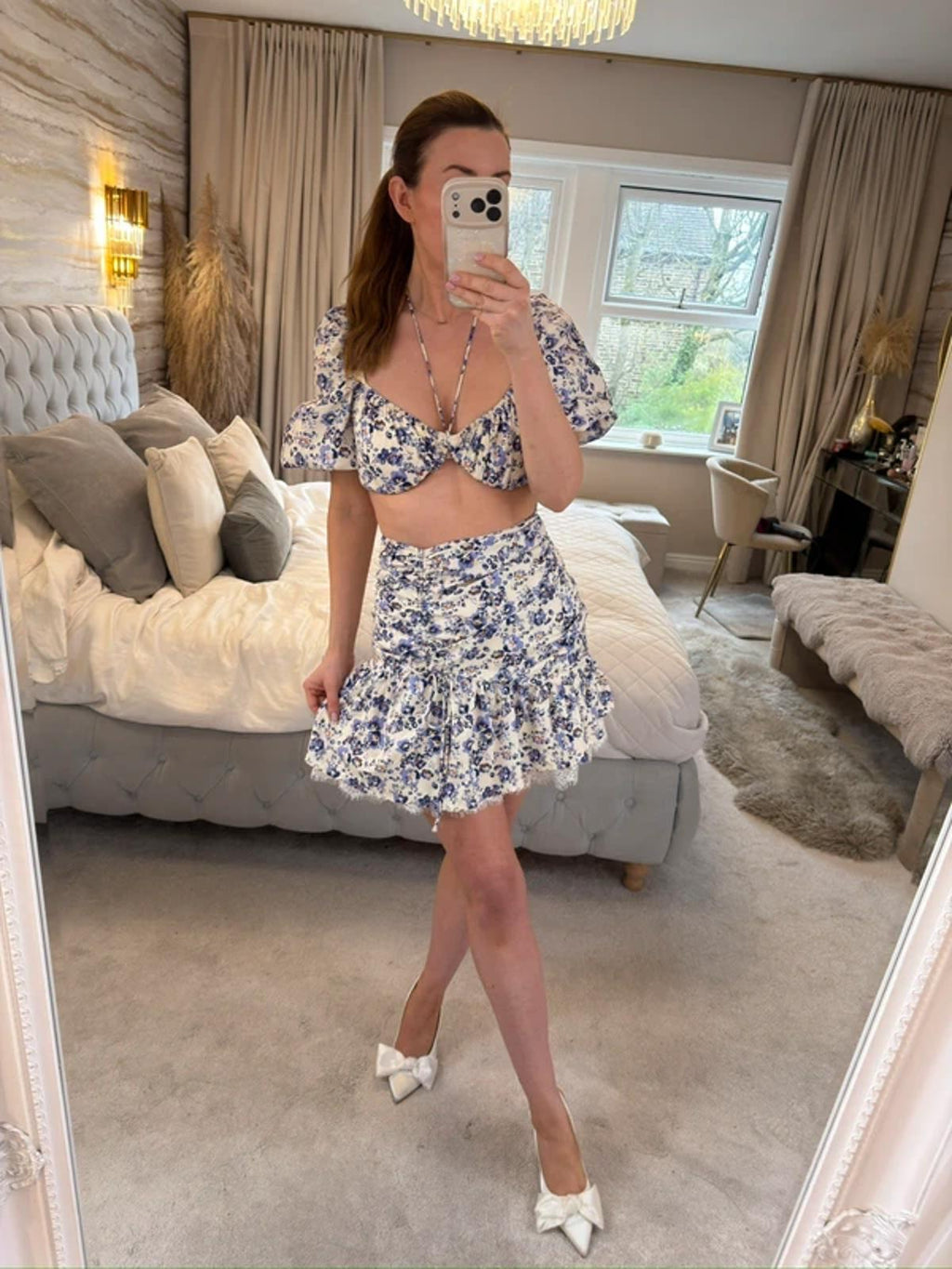 Missguided Purple & White Skirt Co Ord Set 8