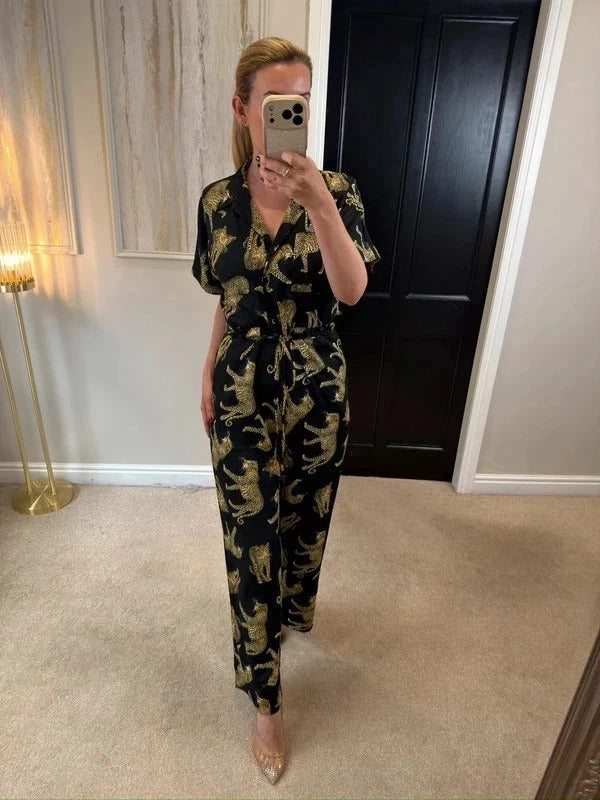 BNWT Dancing Leopard Black Leopard Jumpsuit 6