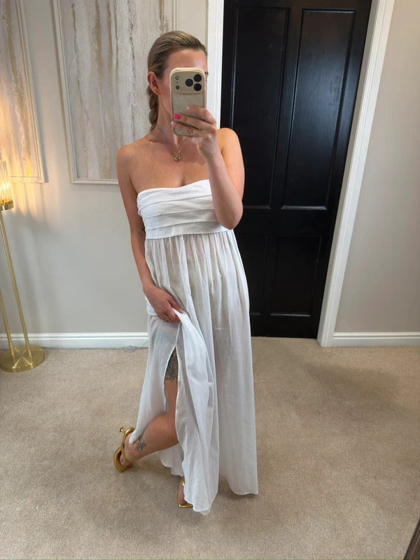 BNWT Vix Paula Hermanny Davina White Cover Up Medium