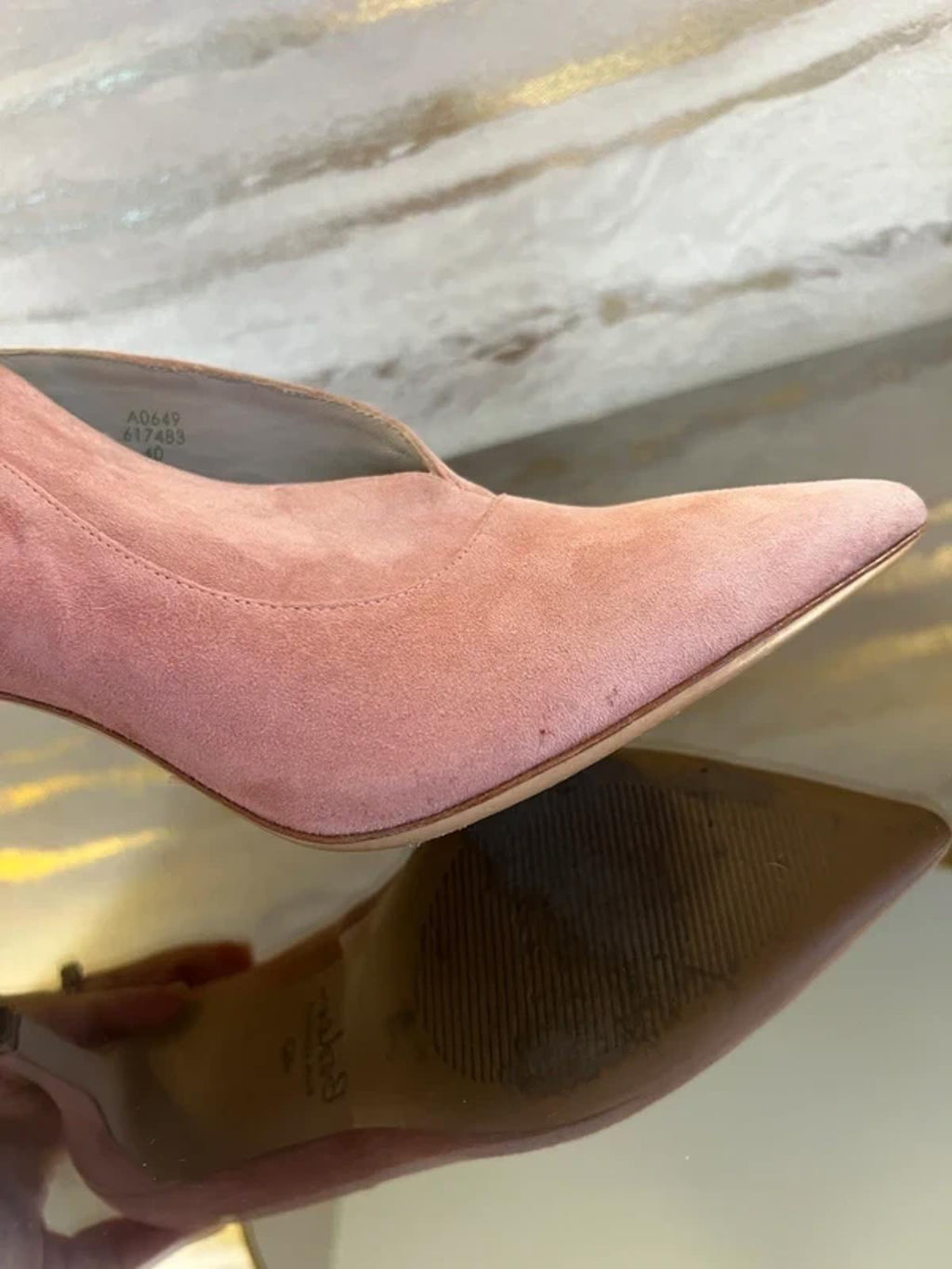 Boden Pink Suede Shoe Boots 40