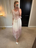 Boutique Pink & White Maxi Dress One Size