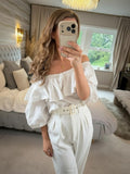 Vintage White Broderie Anglaise Frill Blouse 14