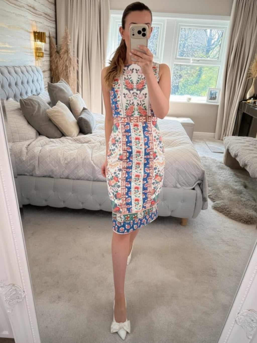 Oasis X V&A Multicoloured Floral Print Dress 8