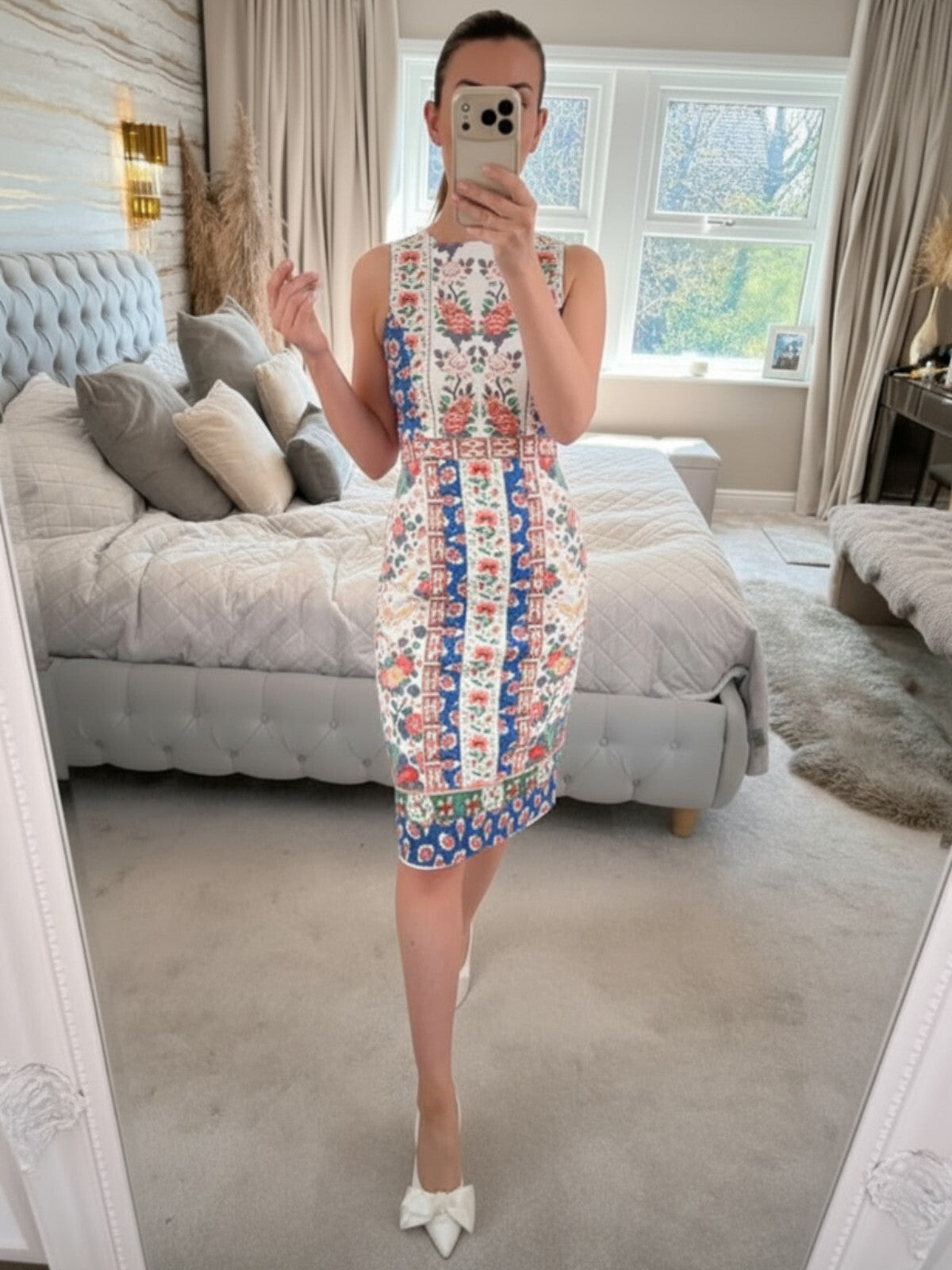 Oasis X V&A Multicoloured Floral Print Dress 8