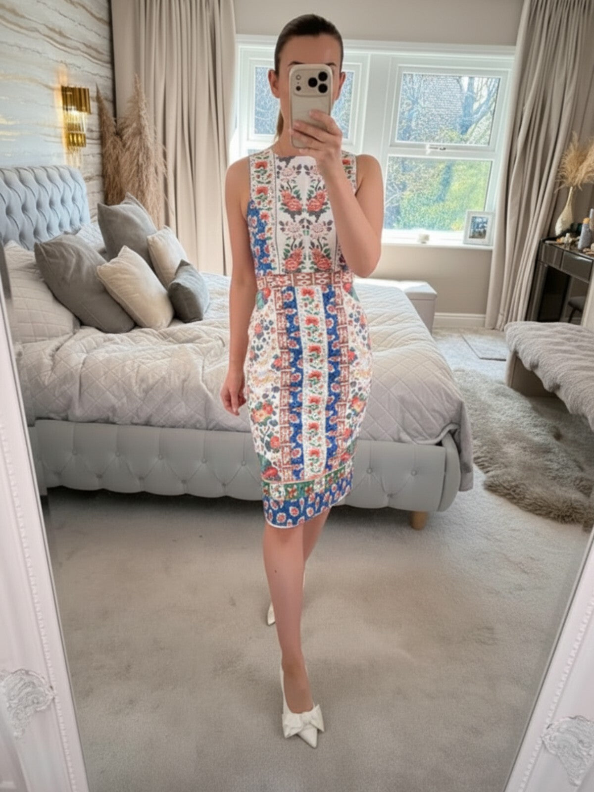 Oasis X V&A Multicoloured Floral Print Dress 8