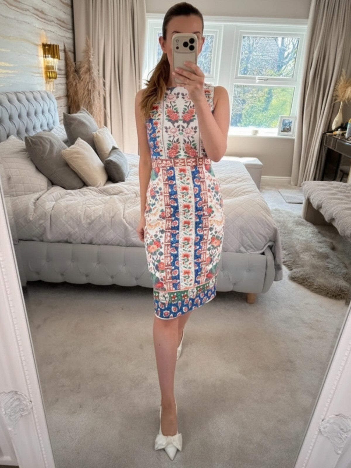 Oasis X V&A Multicoloured Floral Print Dress 8