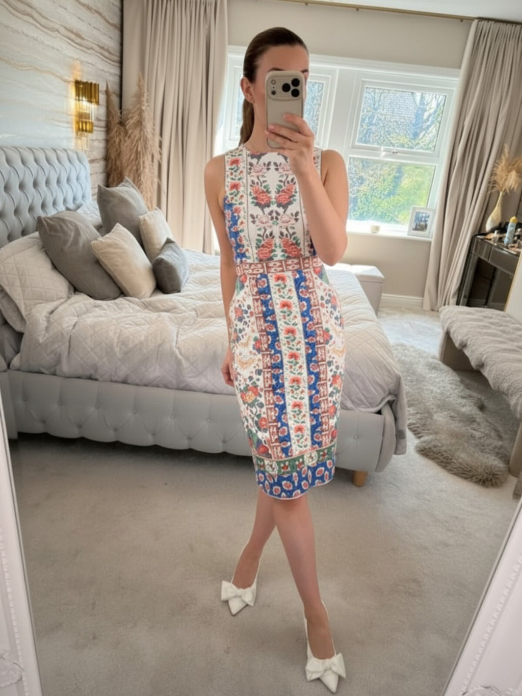 Oasis X V&A Multicoloured Floral Print Dress 8