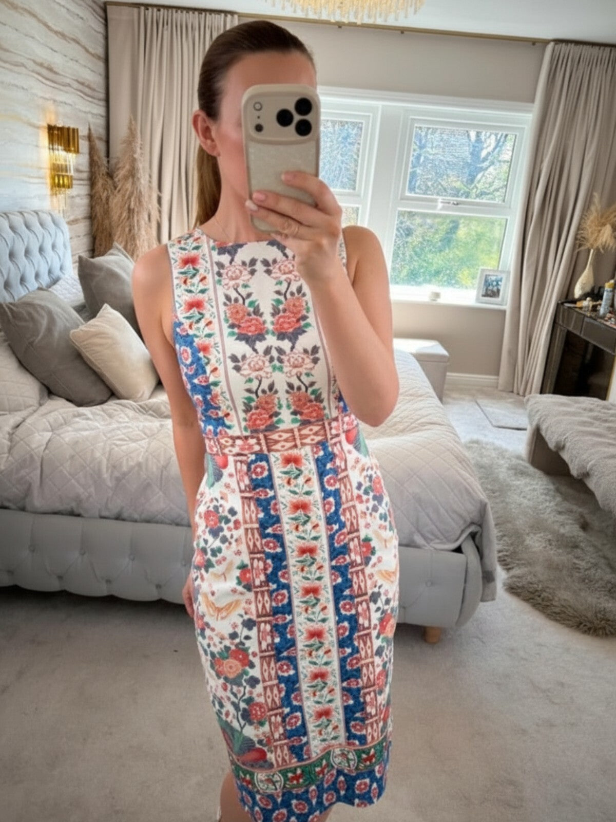 Oasis X V&A Multicoloured Floral Print Dress 8