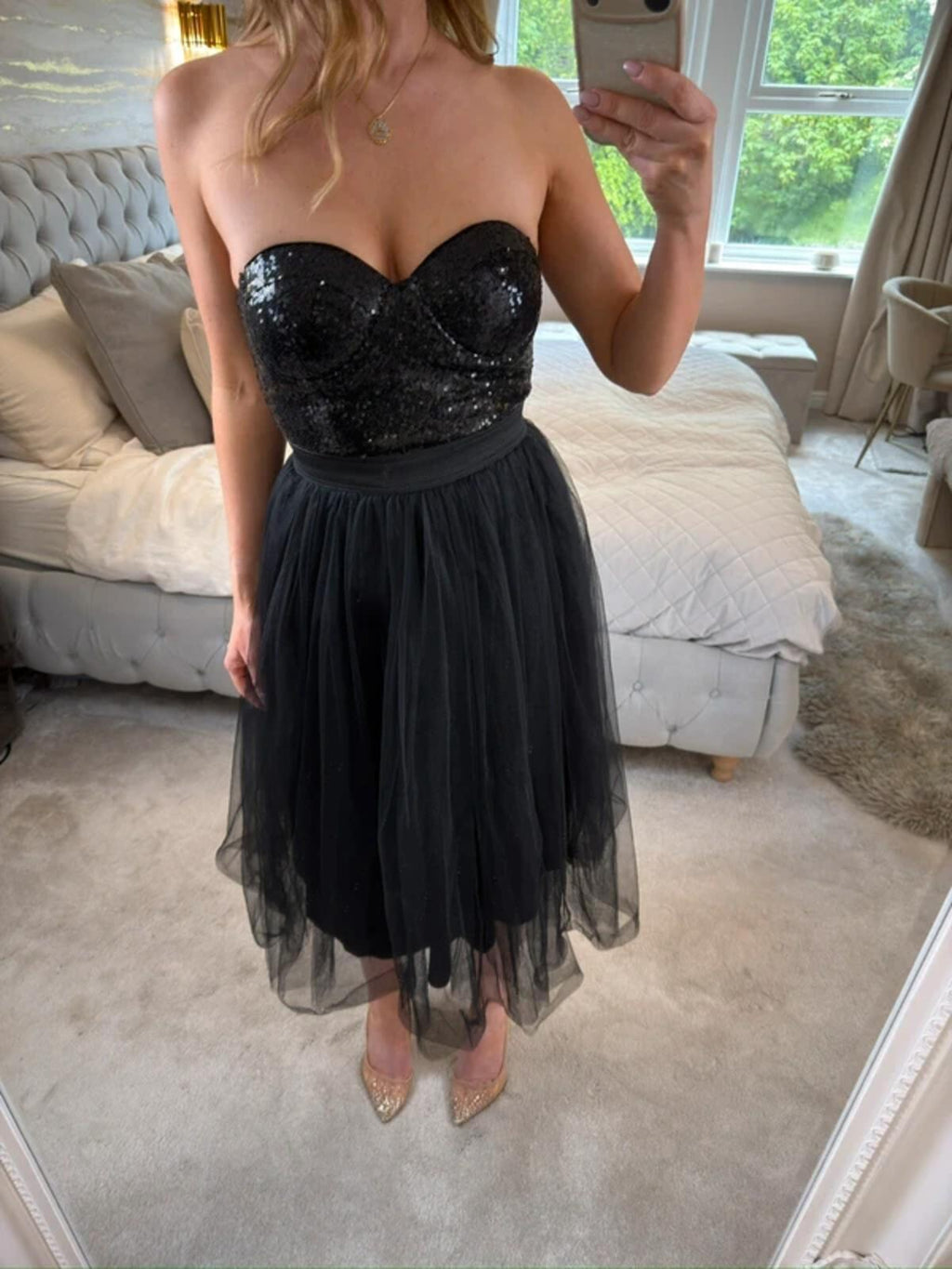 Rare London Limited Edition Black Sequin Tutu Tulle Dress XS