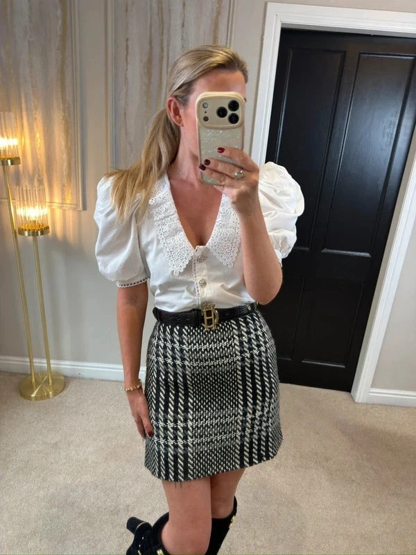 Karen Millen Wool Mini Skirt 6/8