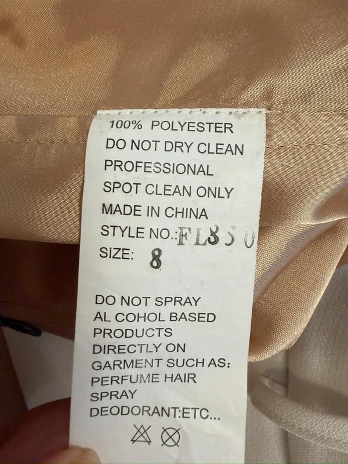 Forever Unique Gold Embellished Strapless Dress 8