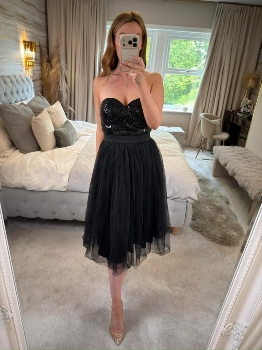 Rare London Limited Edition Black Sequin Tutu Tulle Dress XS