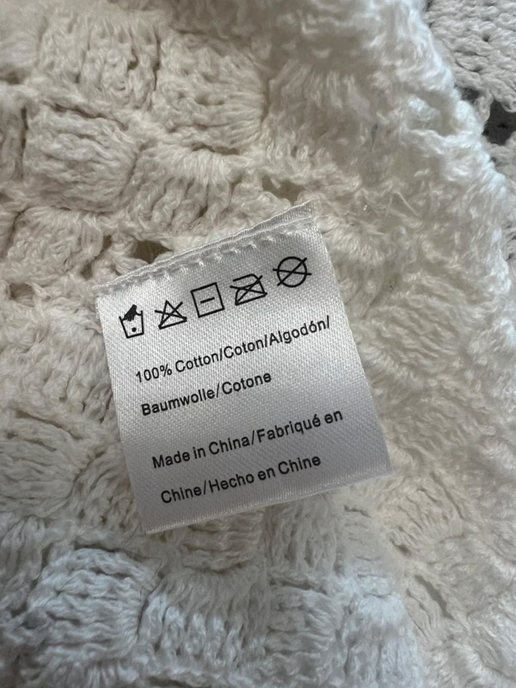 LisaMaree Off White Crochet Boho Mini Dress