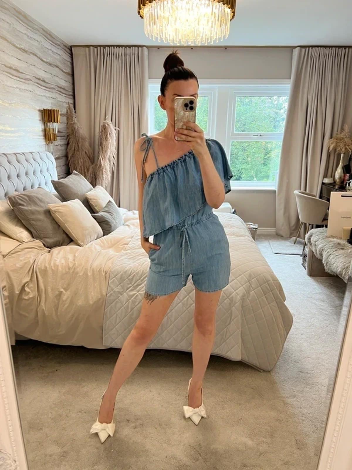 Next Denim Asymmetrical Playsuit 6
