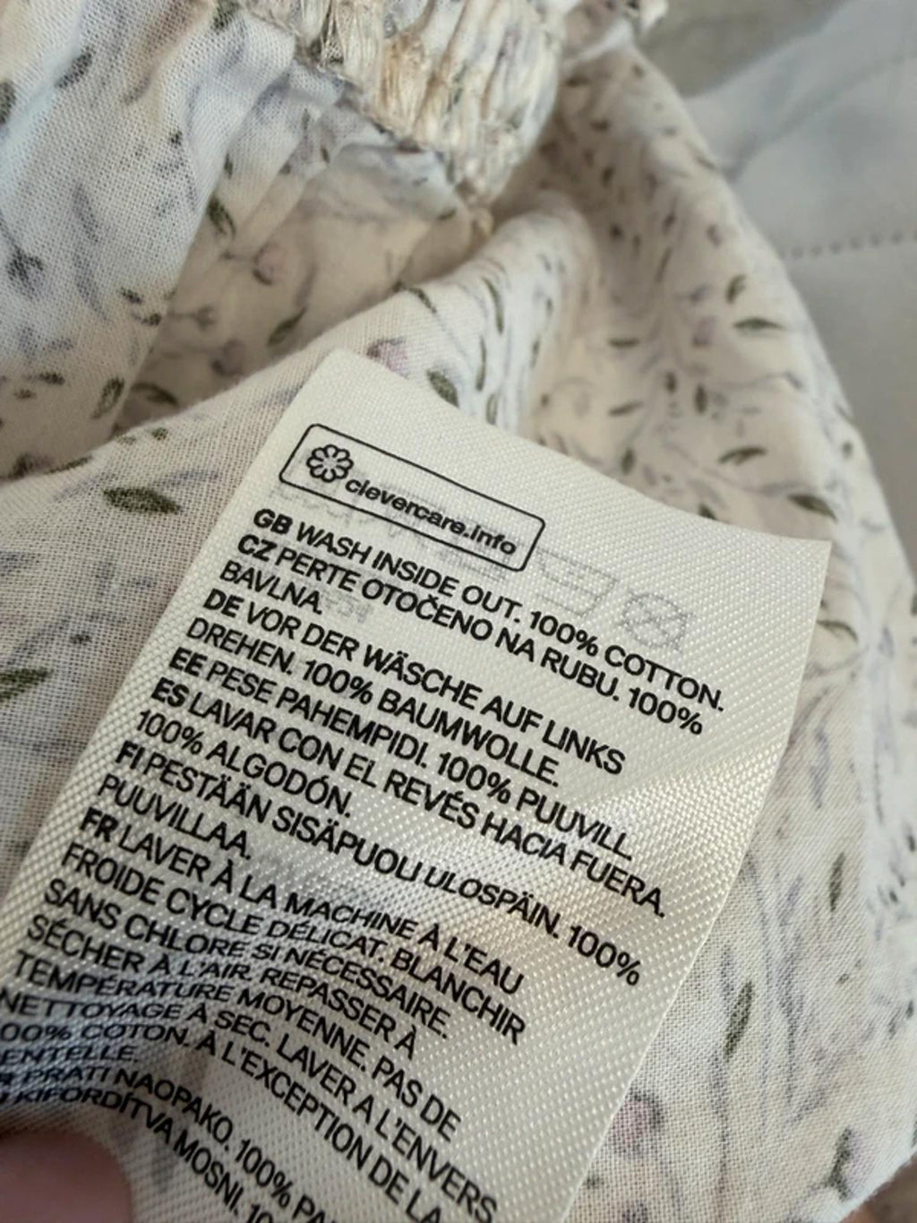 H&M Cream & Lilac Boho Floral Frill Blouse 10