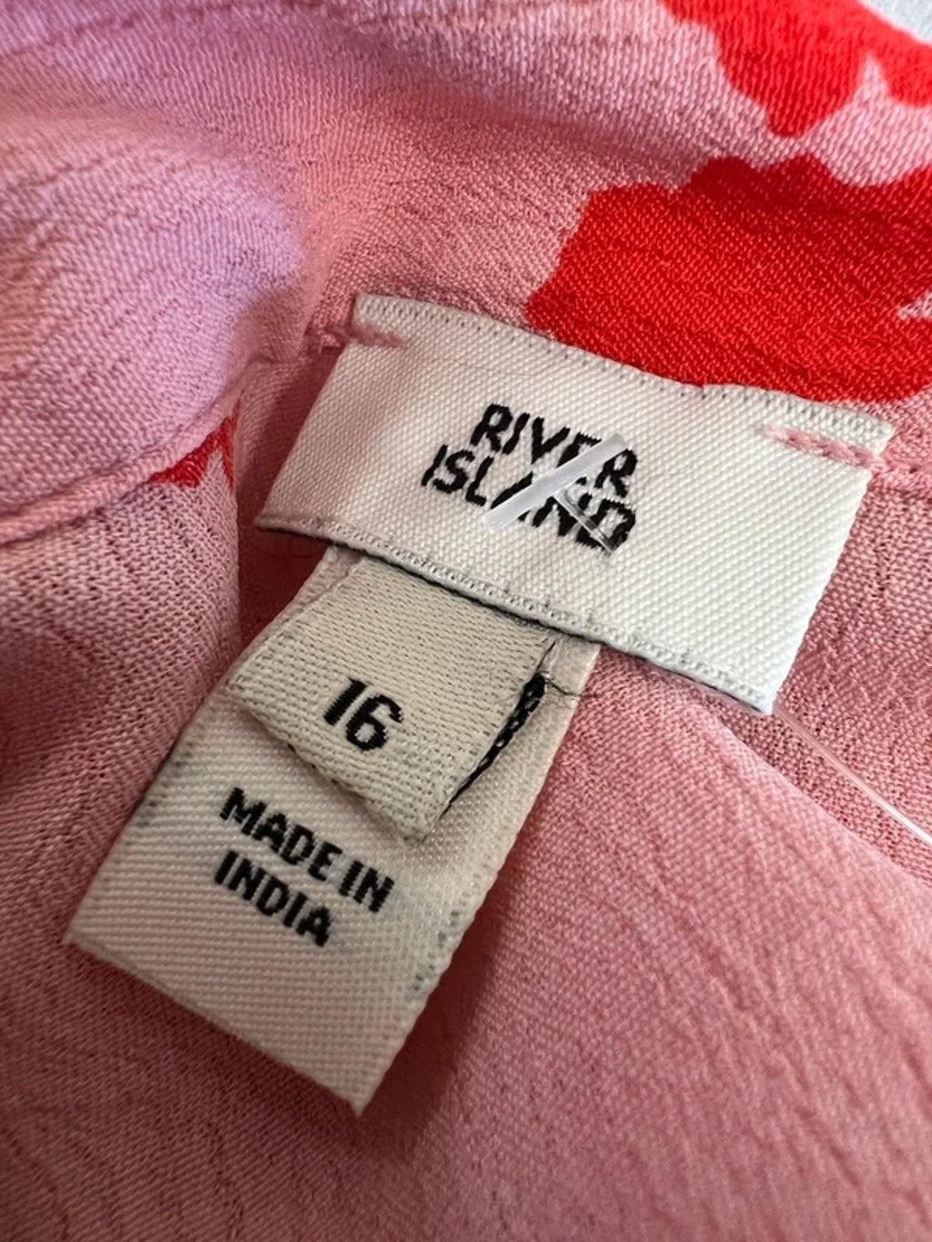 River Island Pink Floral Blouse 16