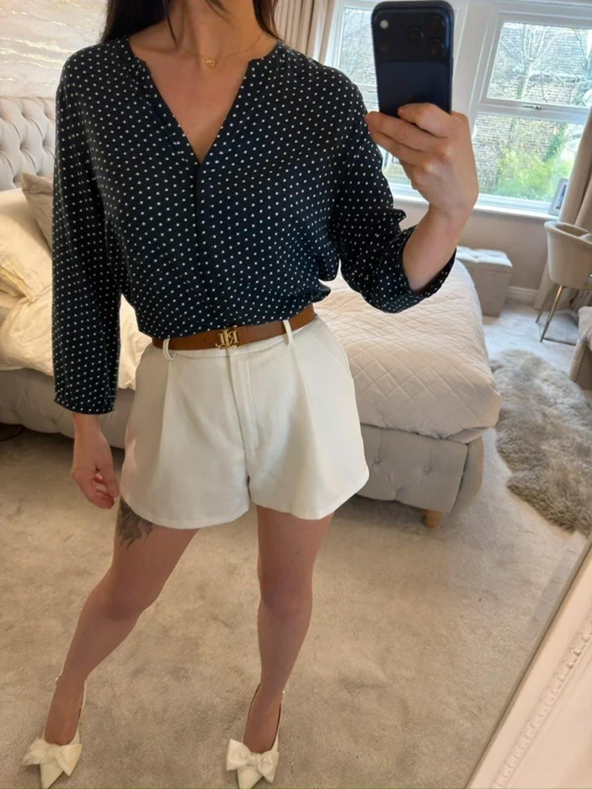 Part Two Navy Polka Dot Blouse 12