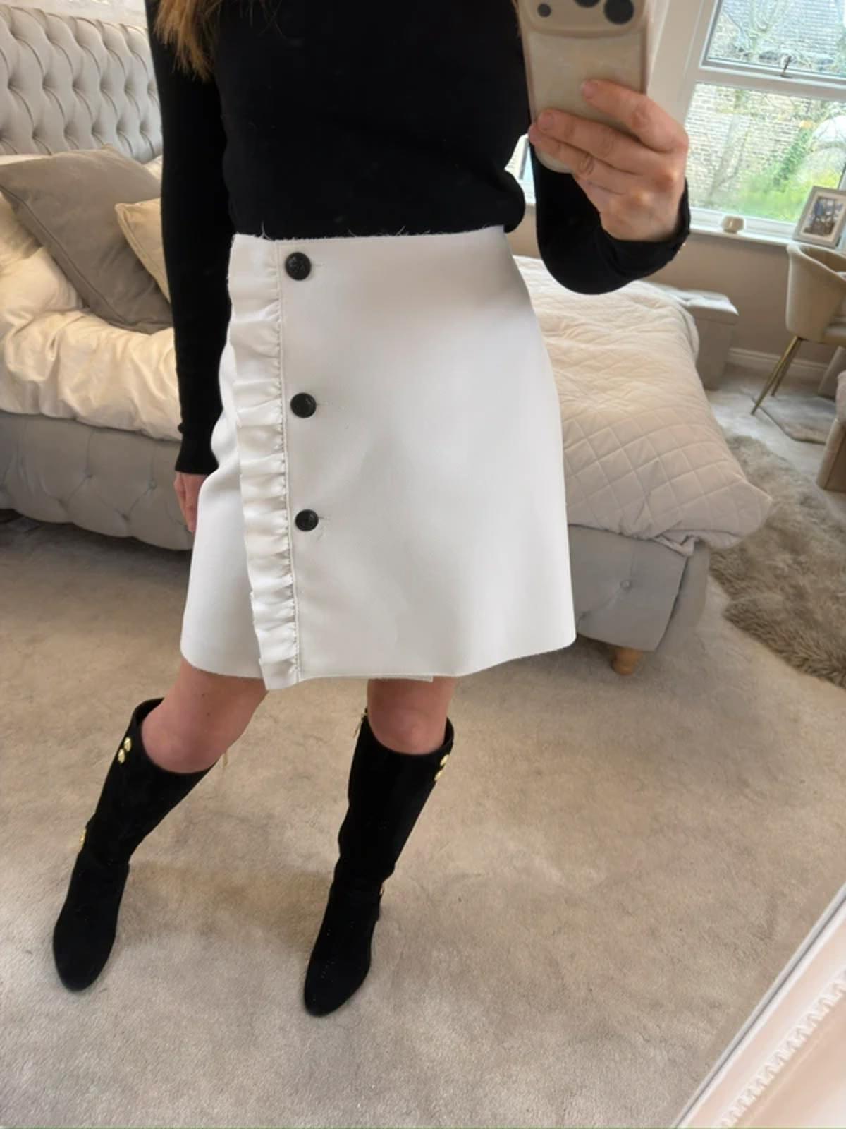 MSGM Milano White Frill Skirt Medium