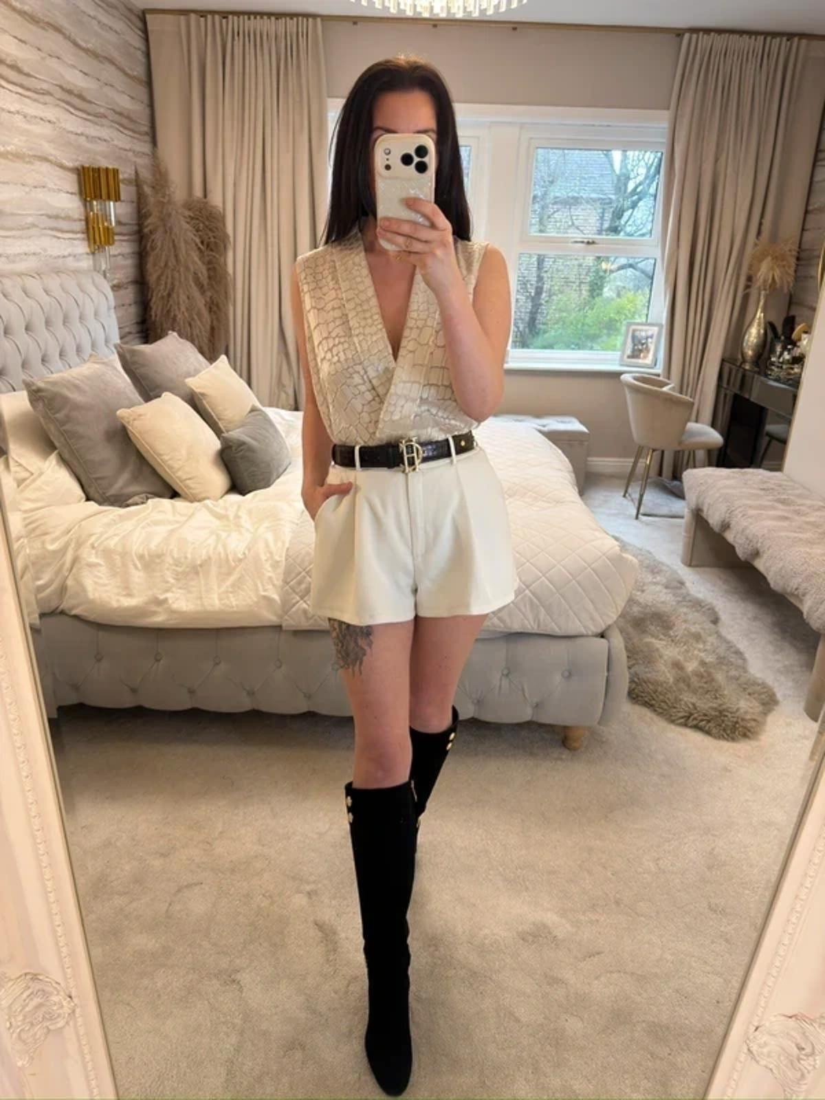 Paraphrase Cream Metallic Blouse 14