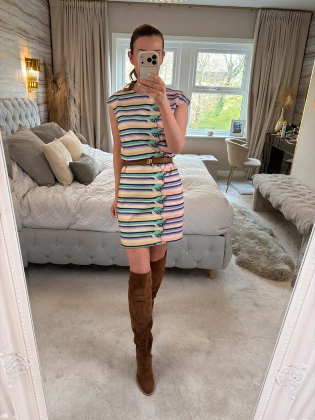 Ted Baker Vintage Charae Car Print Shift Dress 10