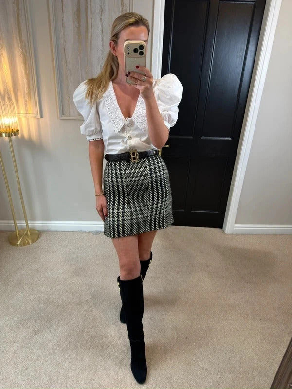 Karen Millen Wool Mini Skirt 6/8