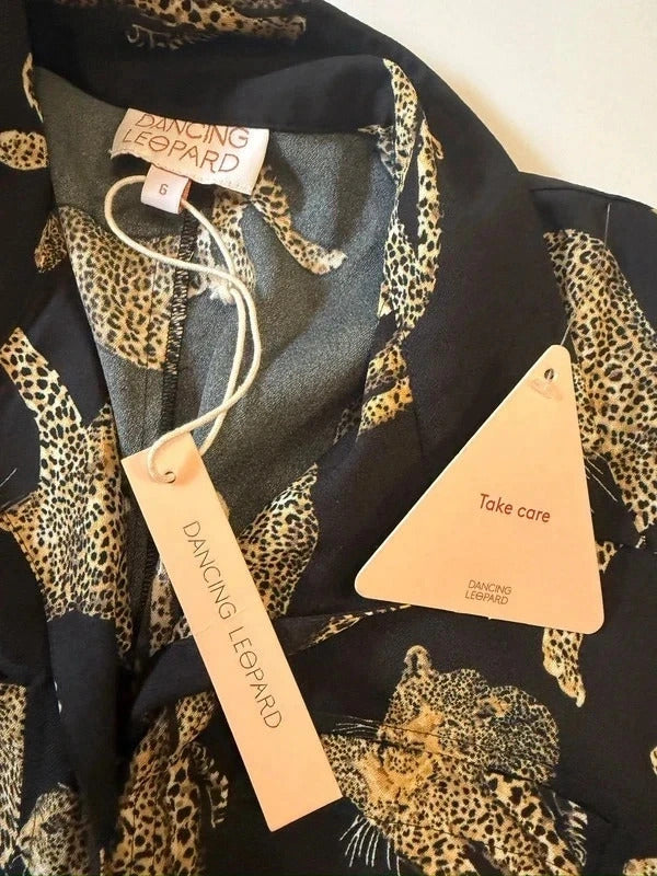 BNWT Dancing Leopard Black Leopard Jumpsuit 6