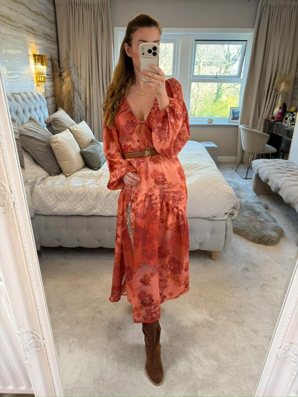 BNWT Asos Boho Satin Open Back Midi 10