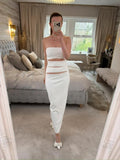 Zara White Strapless Cut Out Dress 12