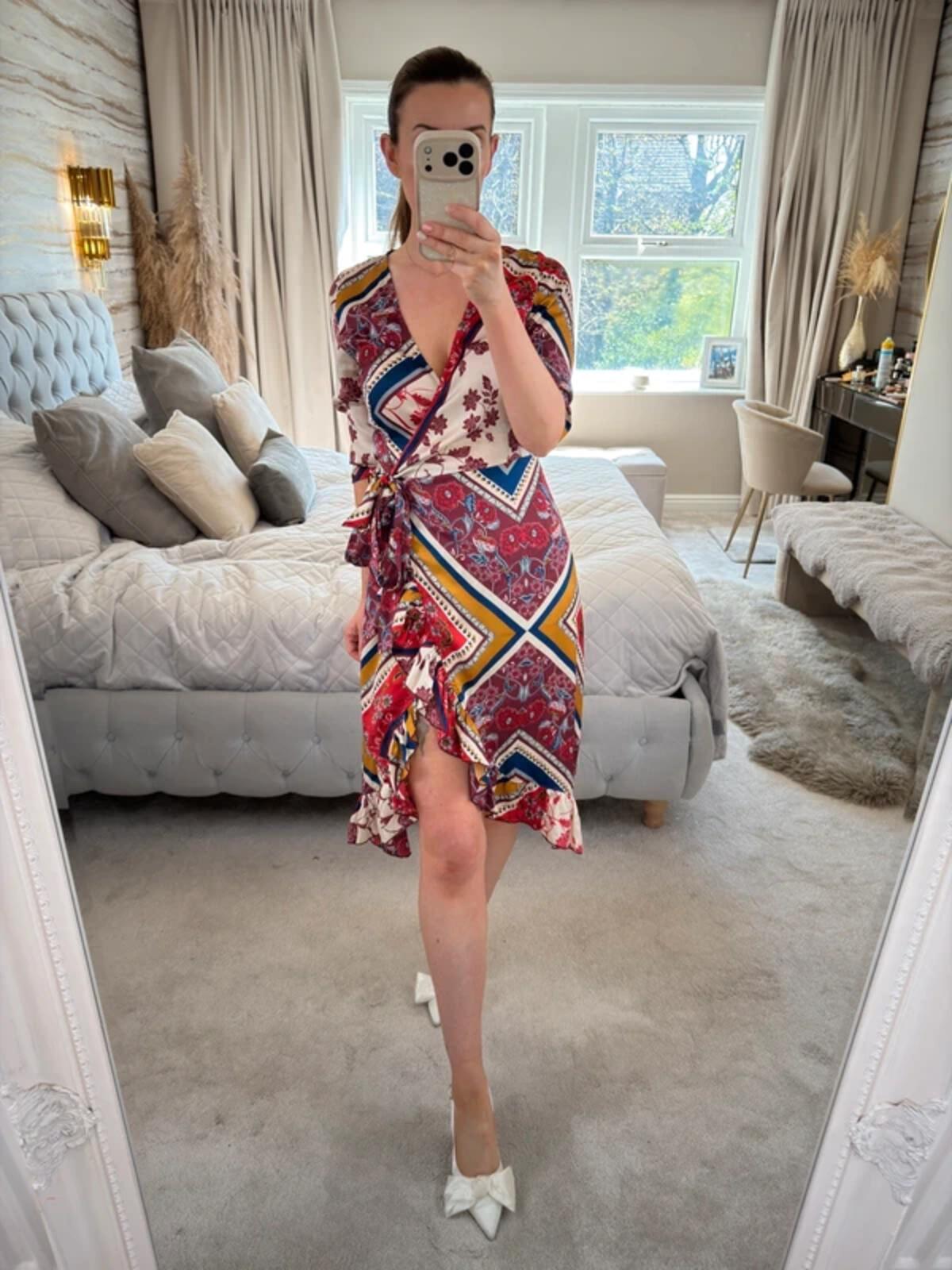 Girls On Film Multicoloured Wrap Dress 8
