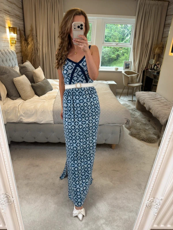 Linea Blue Maxi Dress 10