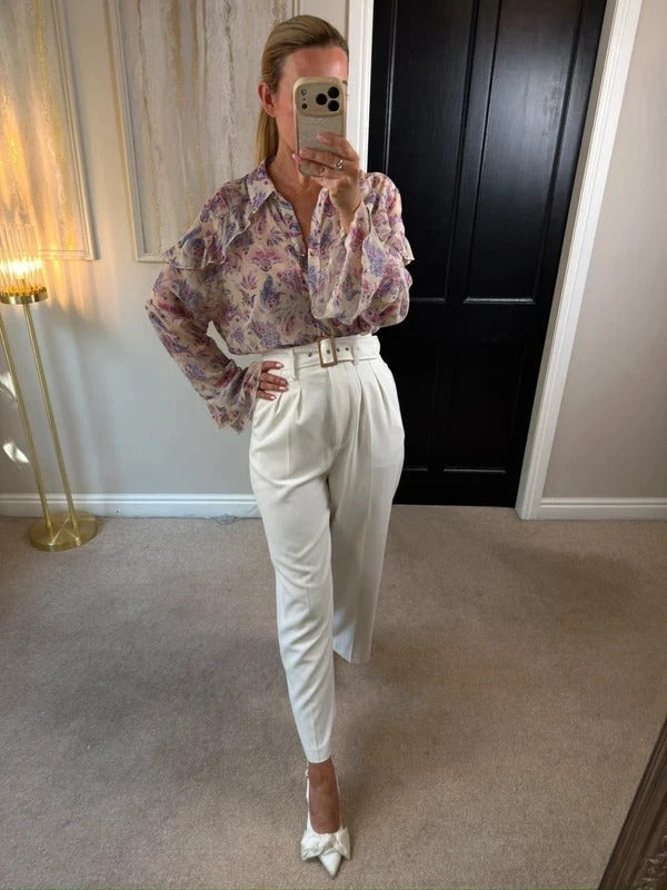 River Island Multicoloured Paisley Frill Blouse 16