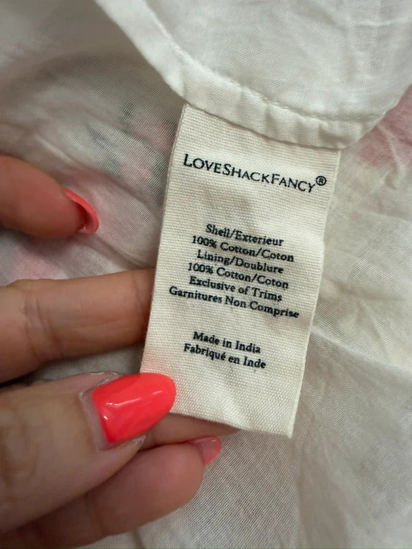 LoveShackFancy Pink Firefly Midi Dress