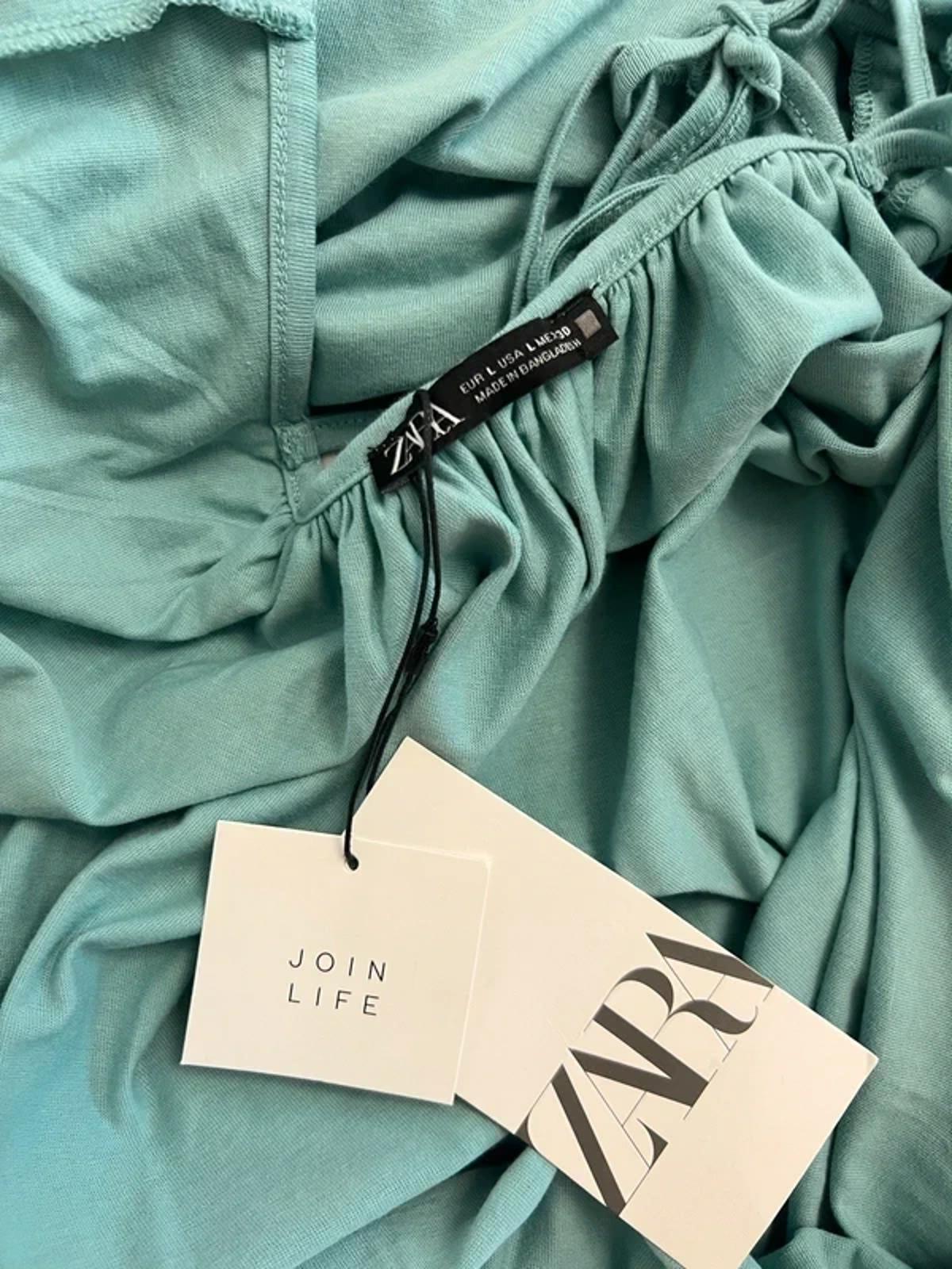 BNWT Zara Mint Green Midi Dress Large