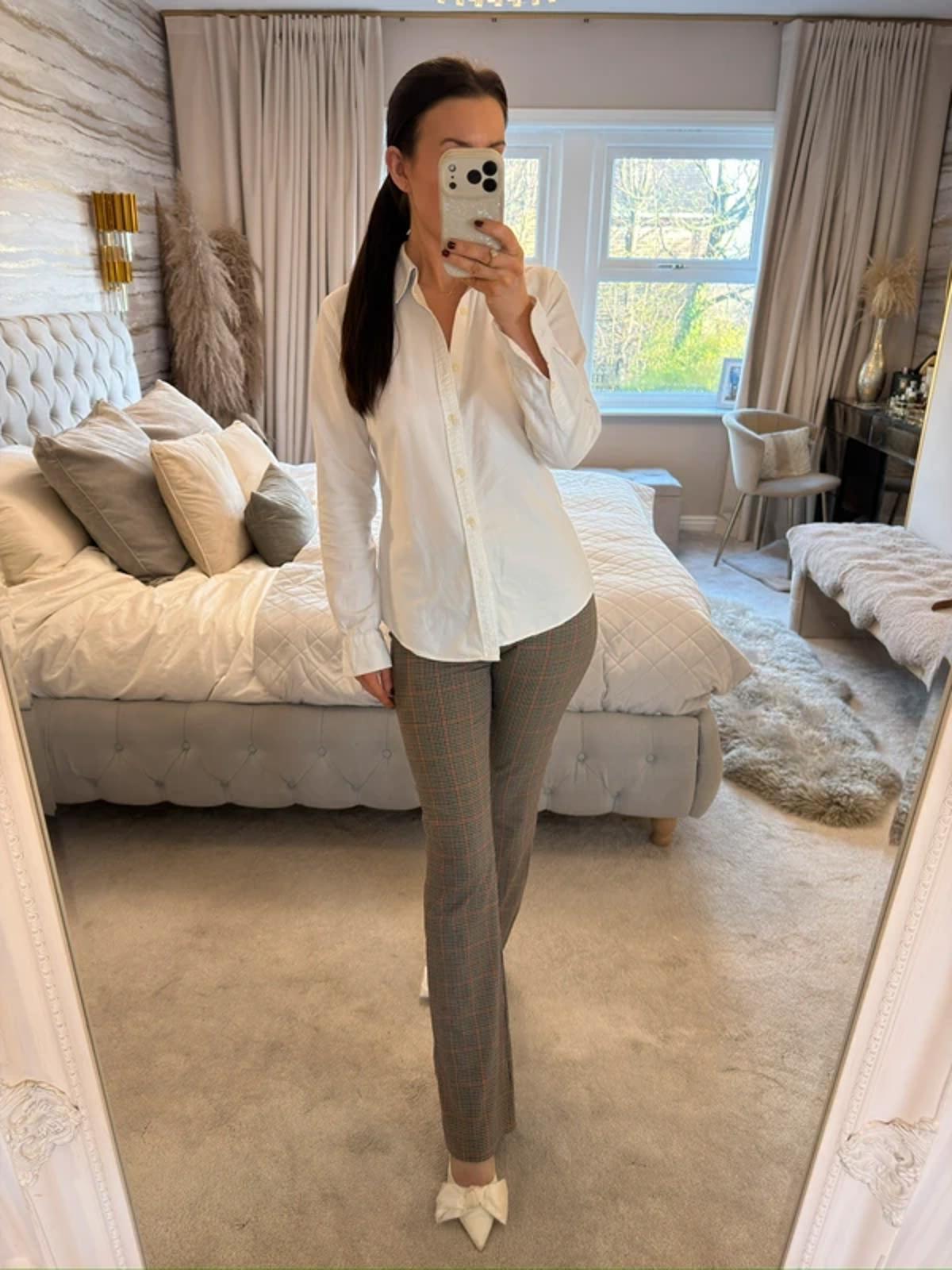 Karen Millen Check Flared Trousers
