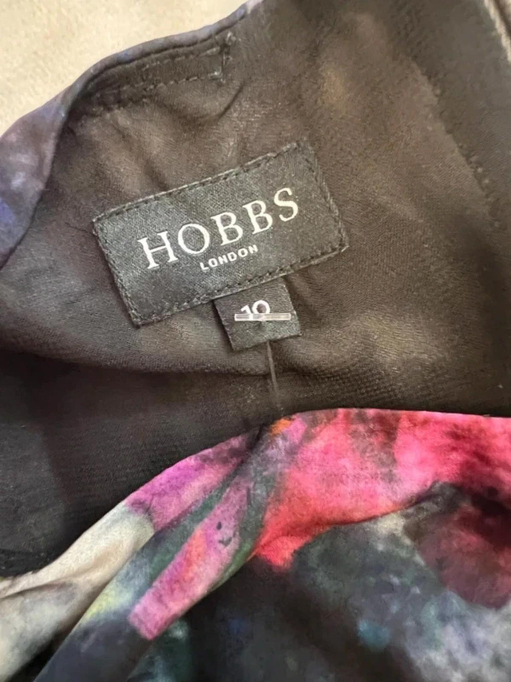 Hobbs Floral Peplum Dress 10