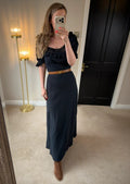 Free People Now & Forever Navy Midi Dress Medium
