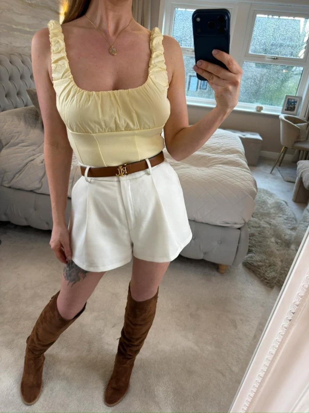 BNWT Zara Lemon Yellow Top Large