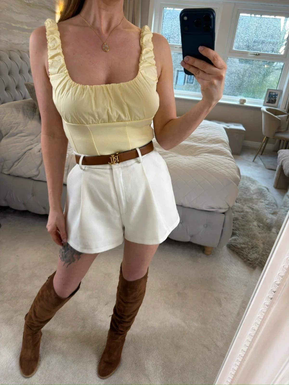 BNWT Zara Lemon Yellow Top Large