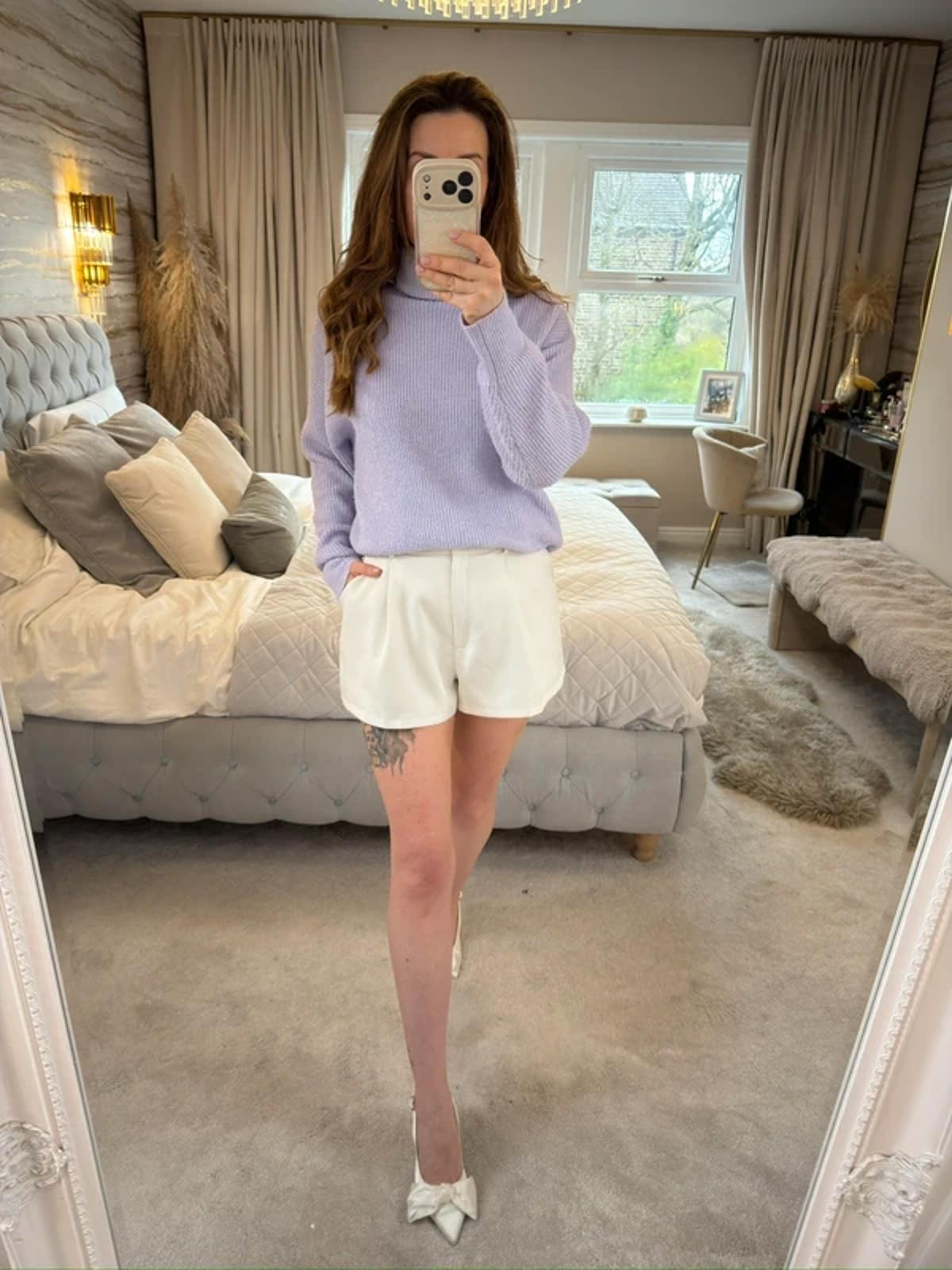 River Island Lilac Roll Neck Jumper XS