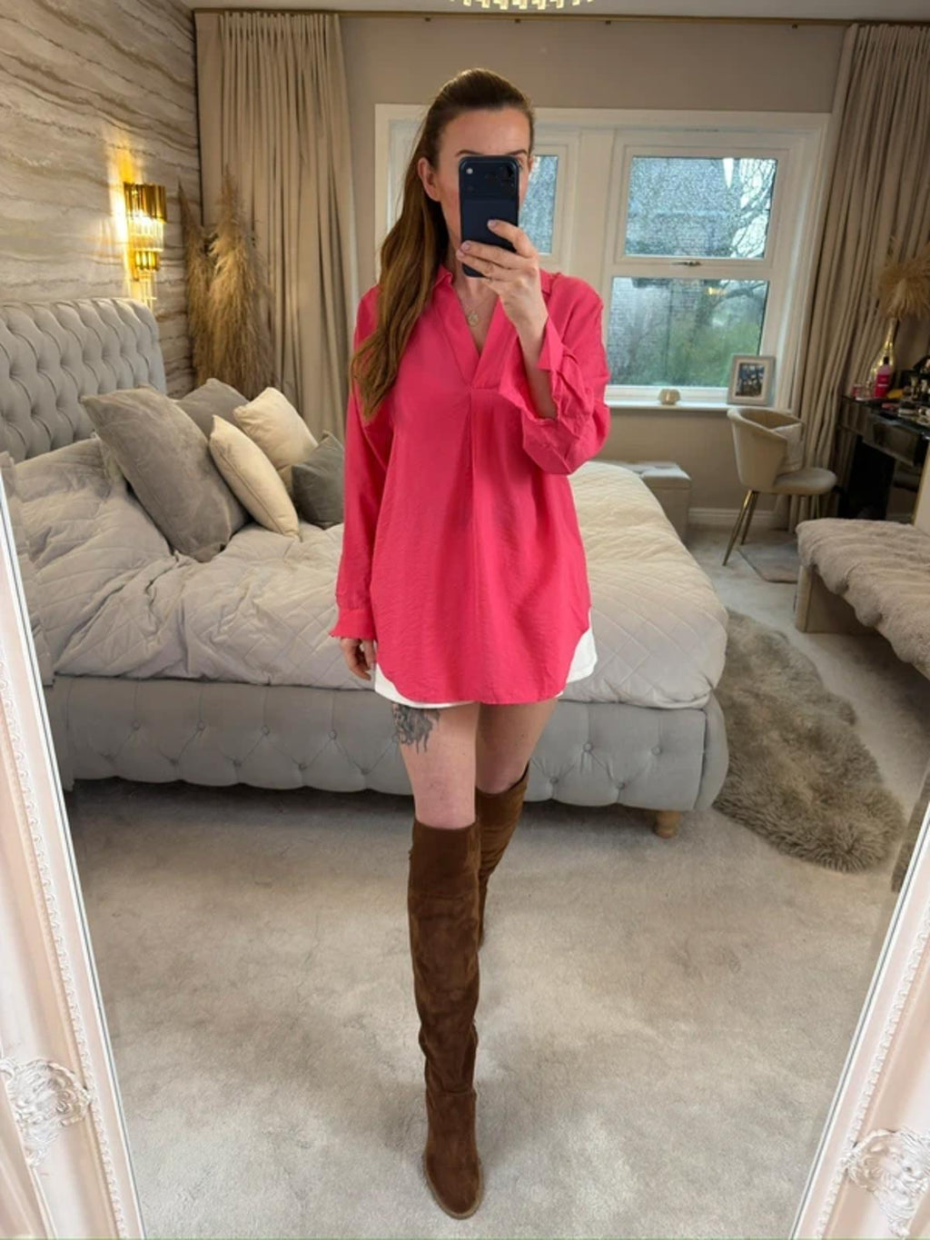 Mint Velvet Pink Collared Blouse XS