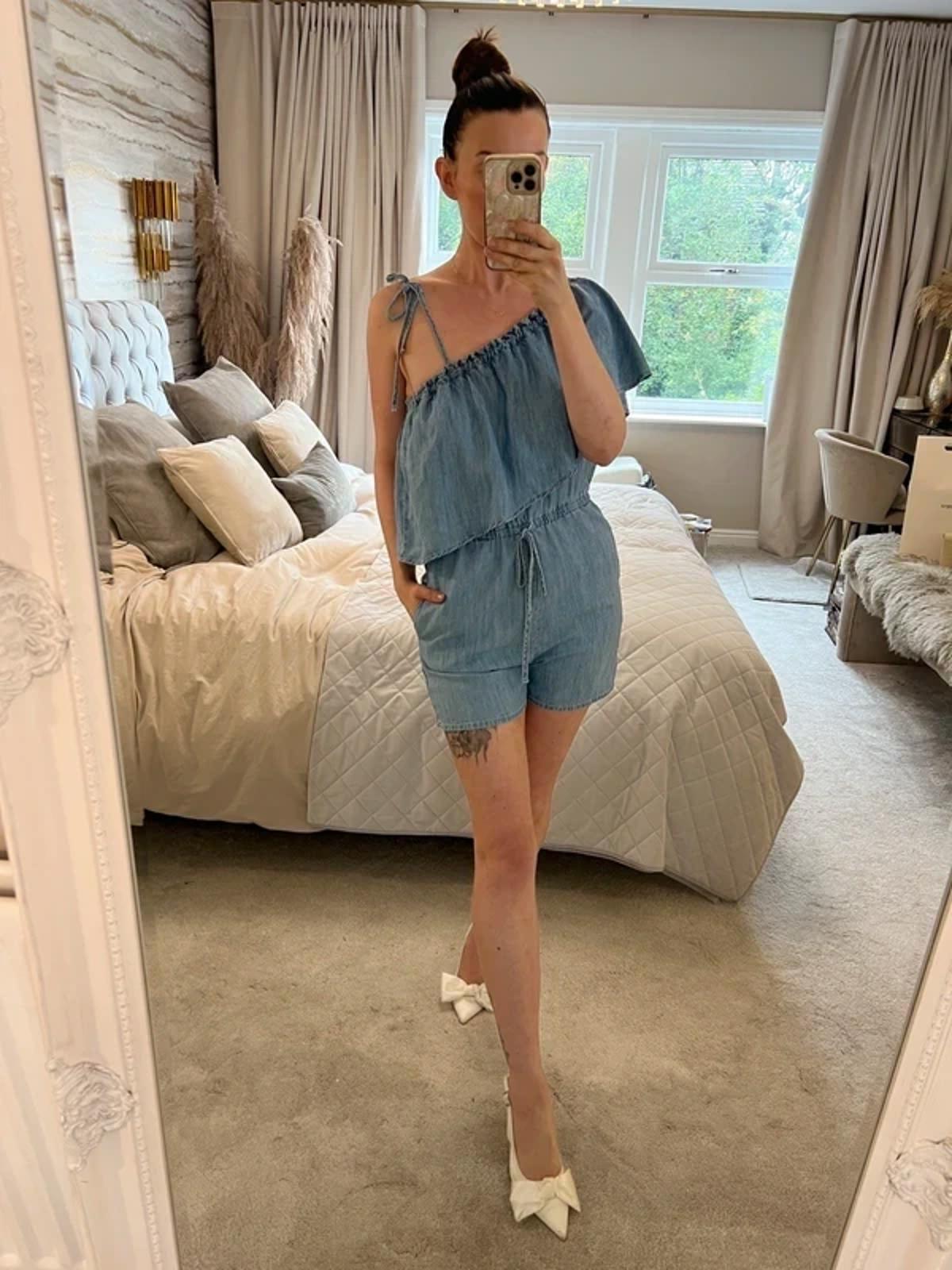 Next Denim Asymmetrical Playsuit 6