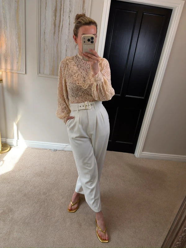 BNWT Miss Selfridge Cream Lace Blouse 8