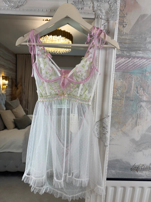 BNWT For Love & Lemons Floral Babydoll Slip Dress XXS