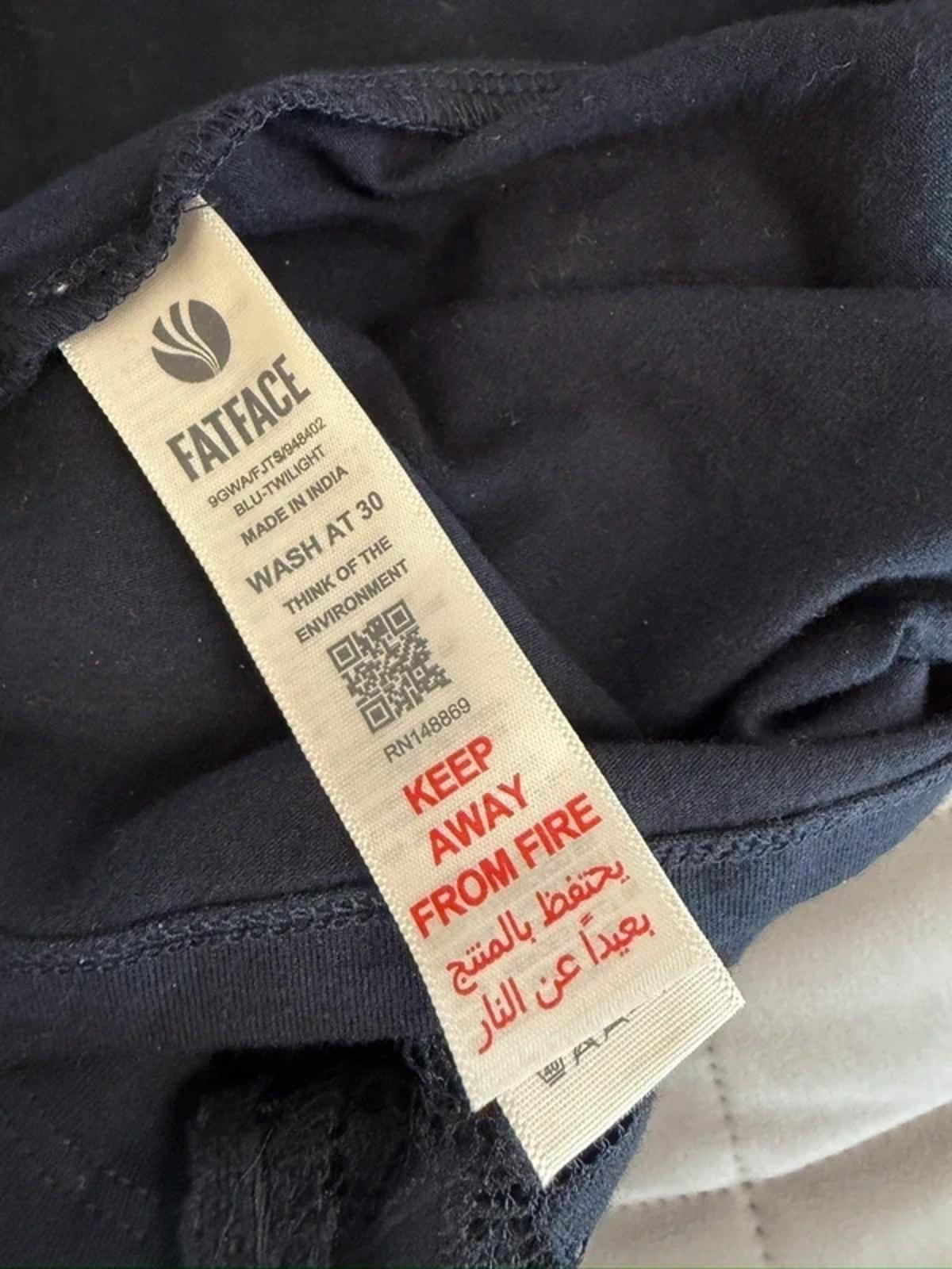 BNWT FatFace Navy Lace Star Blouse 10