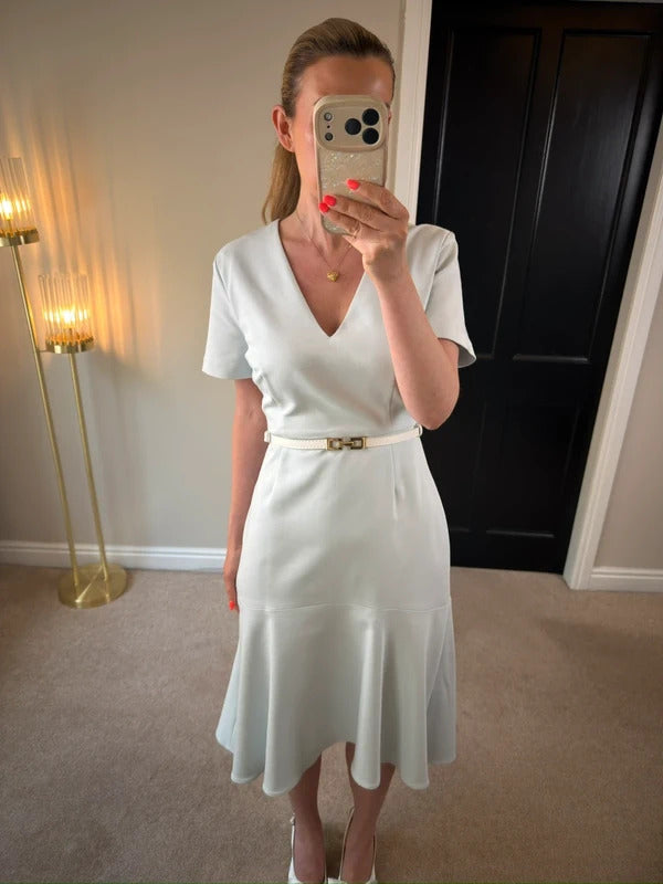 BNWT French Connection Light Blue Midi Dress 14