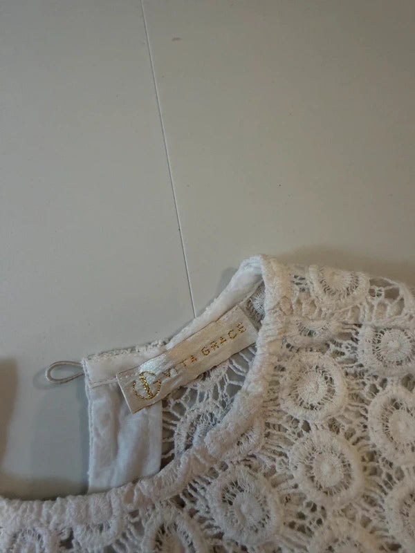 Vita Grace White Sheer Lace Co Ord One Size